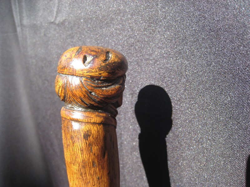 Early celebrity portrait cane. Continental, circa 1810 