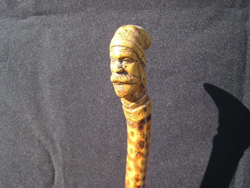 French caricature cane. France, circa 1880