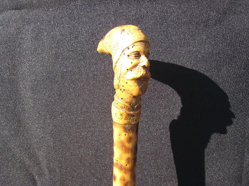 French caricature cane. France, circa 1880