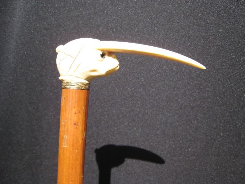 Fine English whale ivory cane. England, circa 1890.