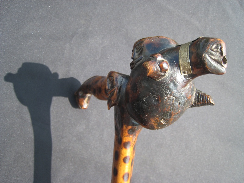 Folk-art pipe System cane. France, circa 1880