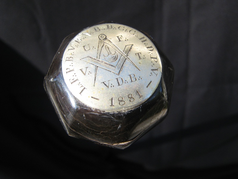 Masonic Cane du compagnon Maréchal. Lyon France 1889